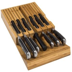 Budfay KNIFE BLOCK BAMBOO 12 KNIVES IN DRAW😍